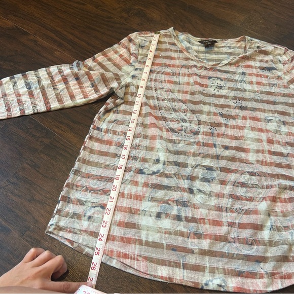 [Multiples] Striped Multicolor Paisley Long Sleeve - Picture 3 of 7